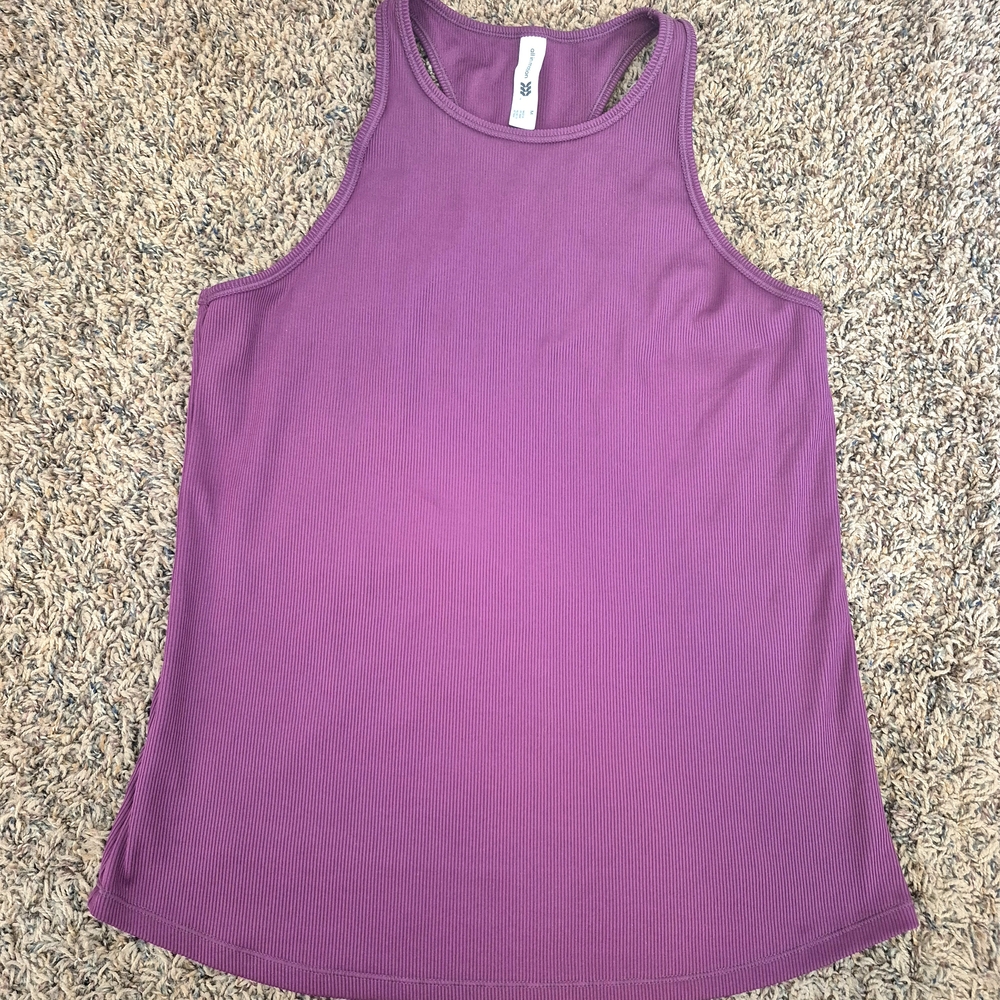 All In Motion Women's Ribbed Pink Racerback Tank Top Medium - Picture 6 of 6